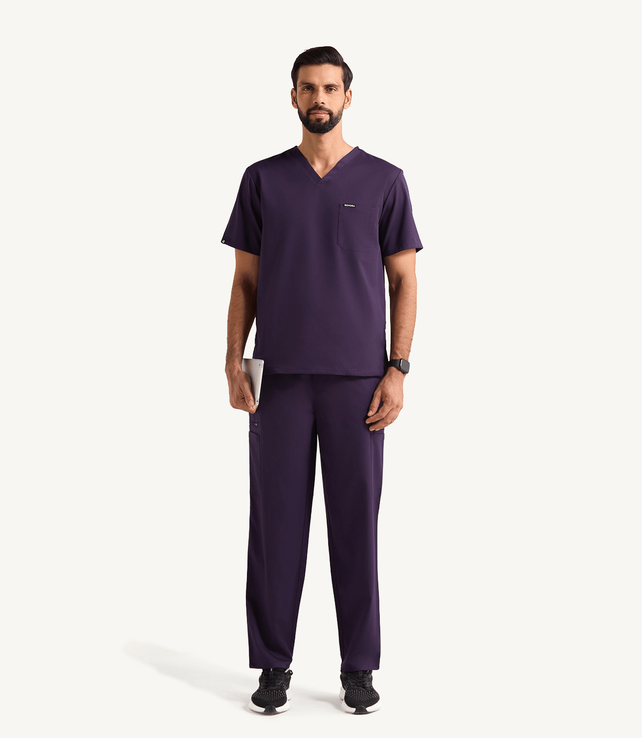 Men Galaxy 11 Pocket Scrubs Stretch Fabric Util Tech Full Front