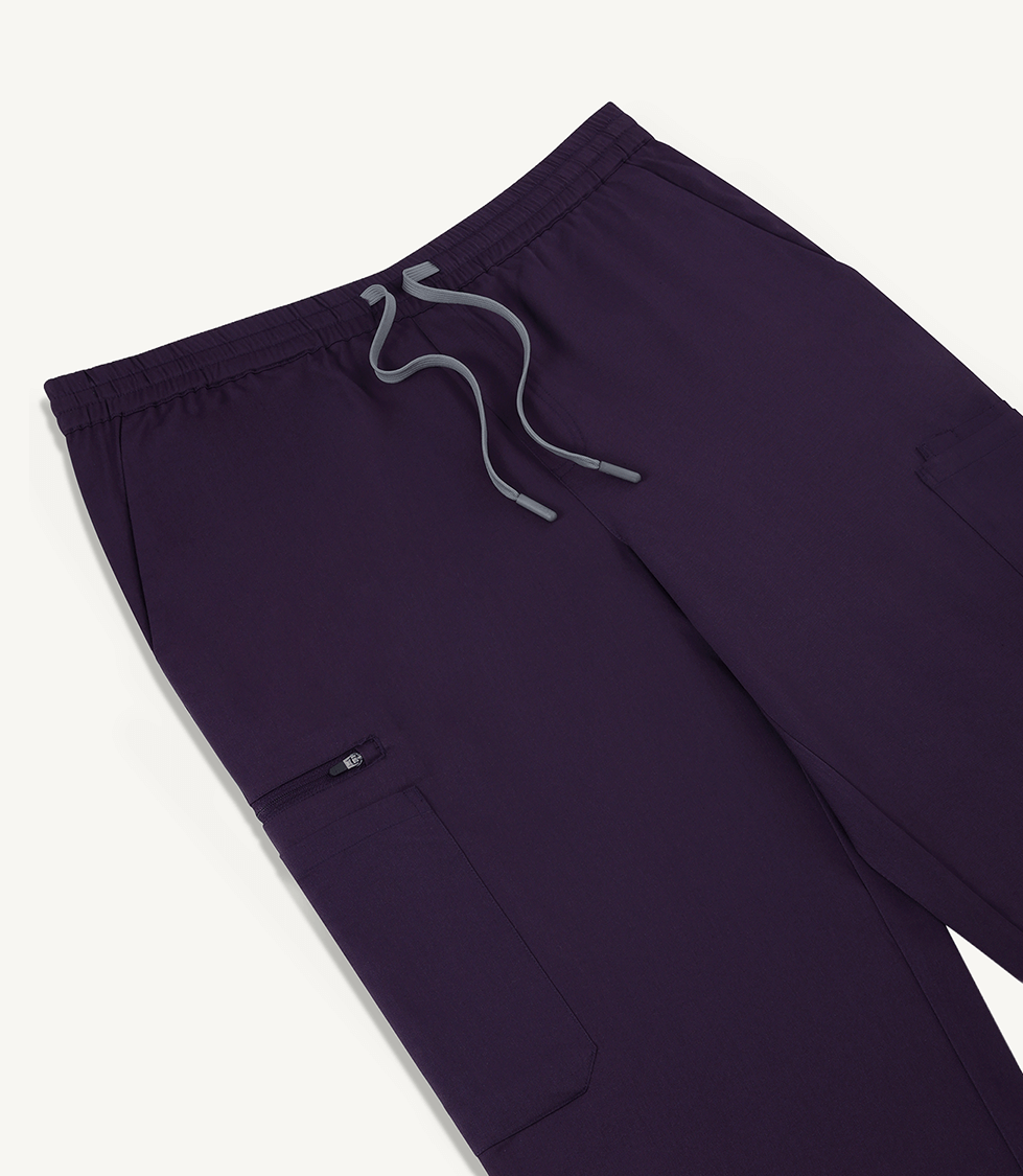 Men Galaxy 11 Pocket Scrubs Stretch Fabric Util Tech Zip Pocket Focus