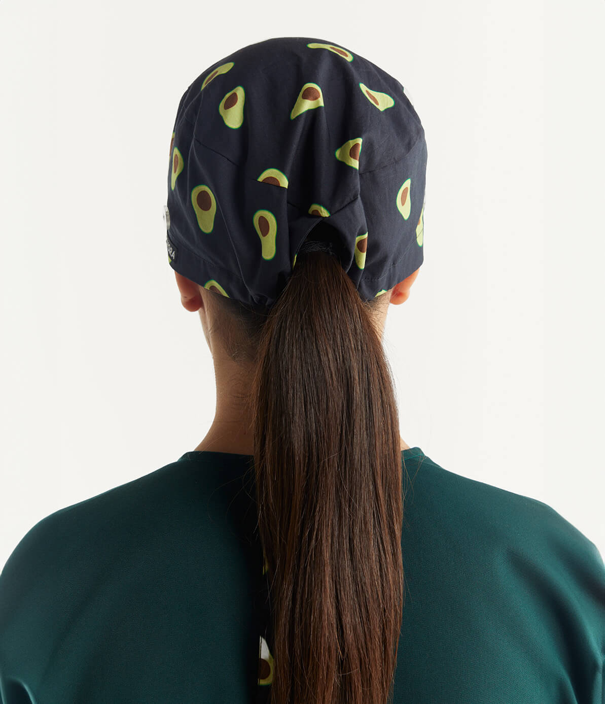 Avocado Lifestyle Printed Scrub Cap Soft Fabric Back Focus