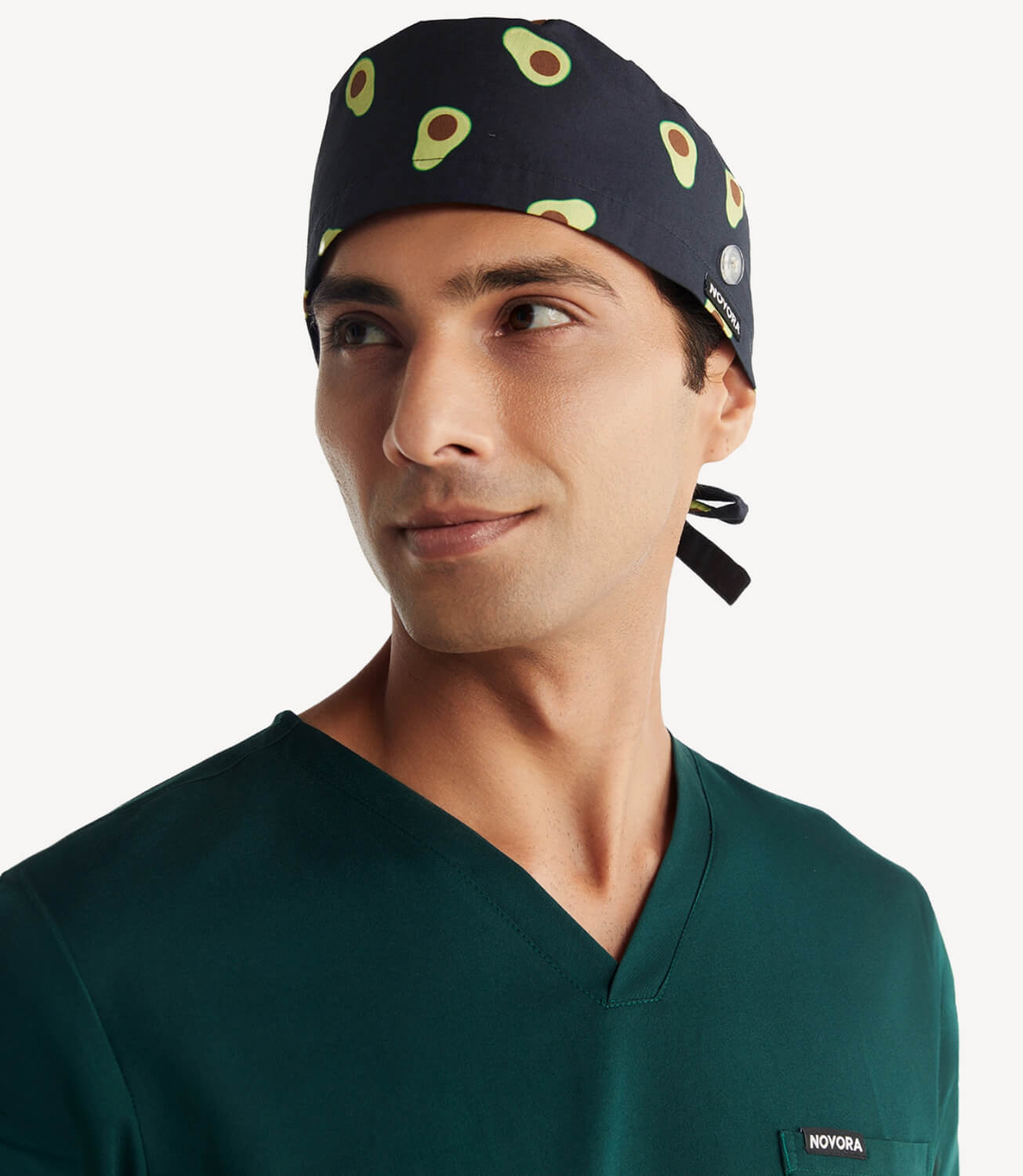 Avocado Lifestyle Printed Scrub Cap Soft Fabric Front Focus