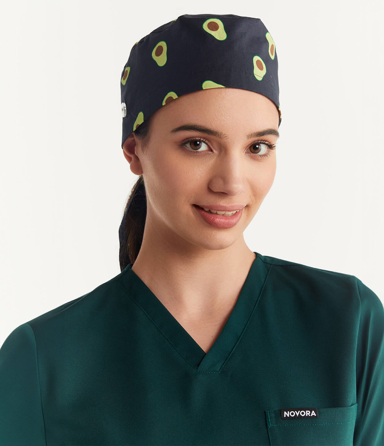 Avocado Lifestyle Printed Scrub Cap Soft Fabric Right Side Focus