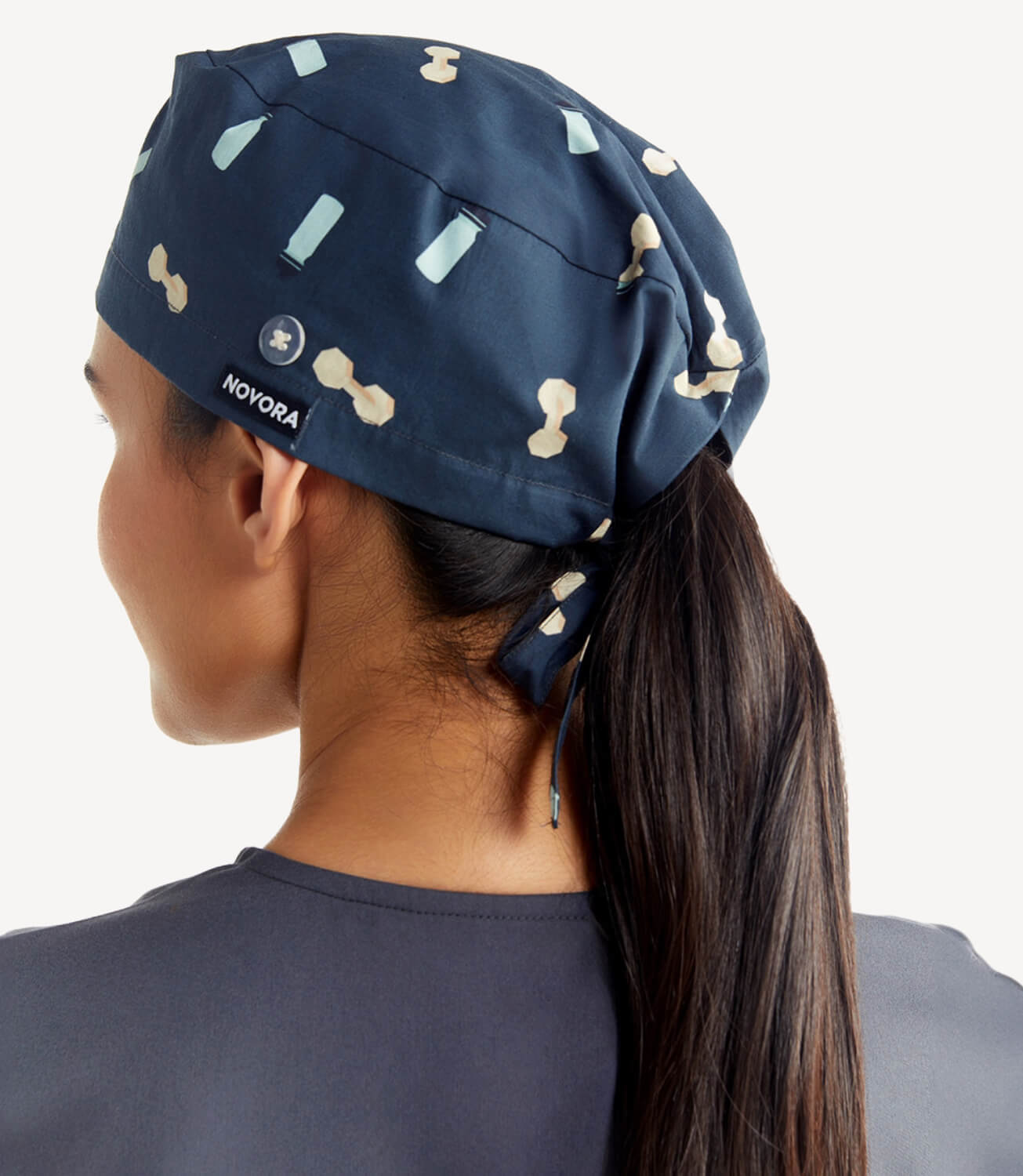 Gym Lifestyle Printed Scrub Cap Soft Fabric Back Focus