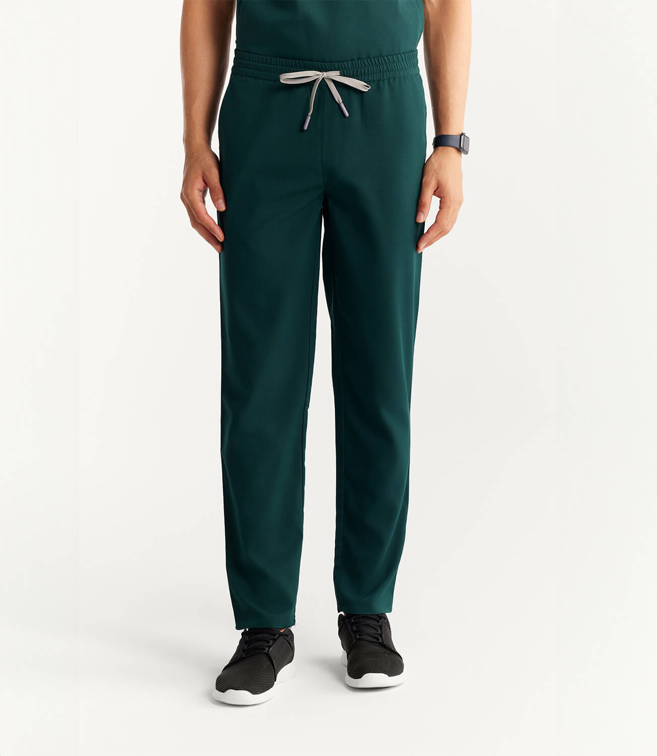 Men Forest Green 5 Pocket Scrubs Stretch Fabric Technical Bottom Focus