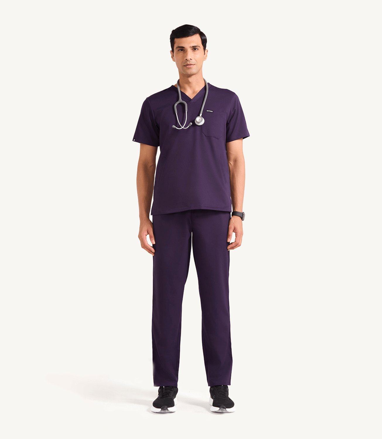 Men Galaxy 5 Pocket Scrubs Stretch Fabric Technical Full Front