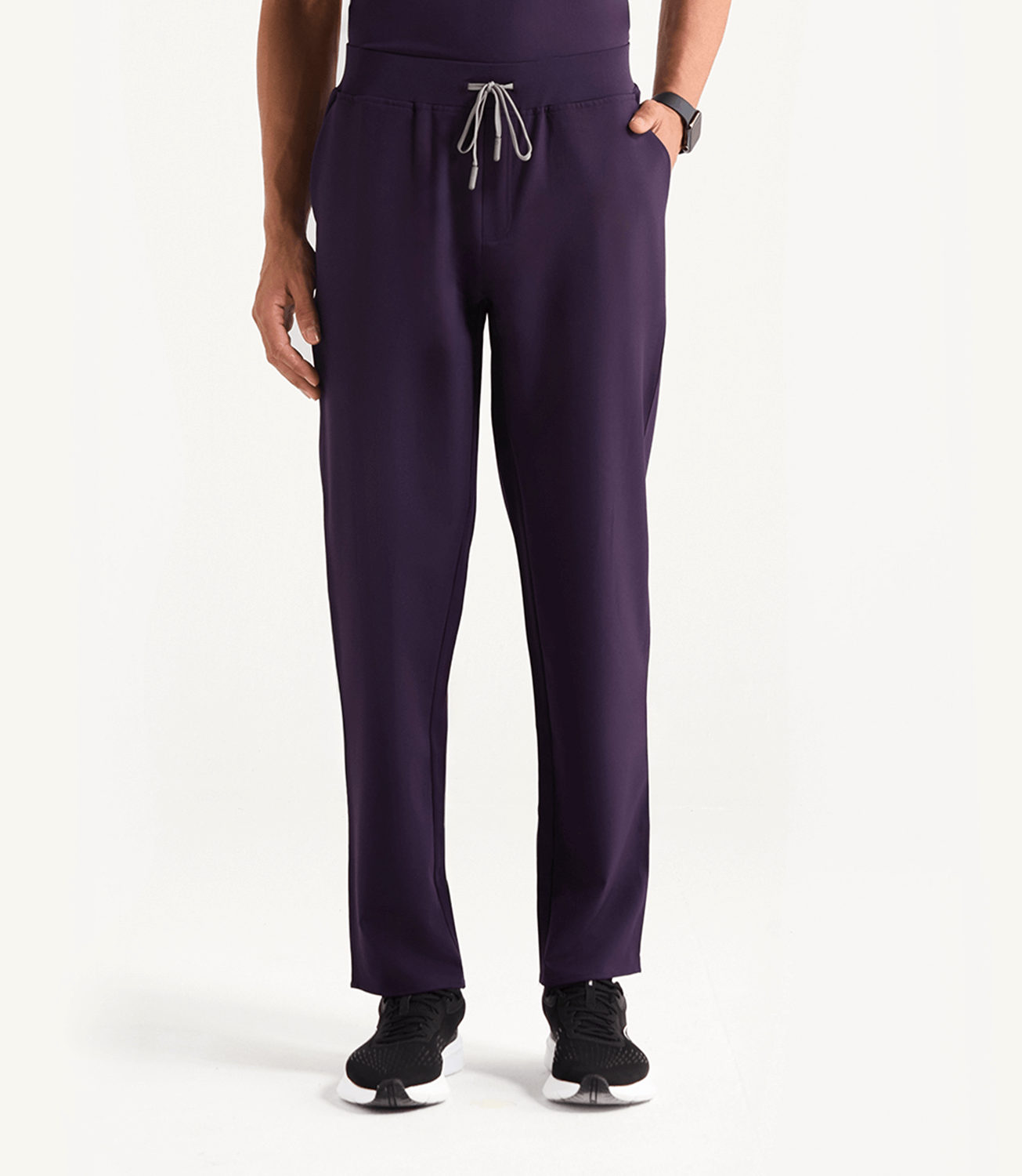 Men Midnight Galaxy 5 Pocket Scrubs Stretch Fabric Eco Tech Tuck In Bottom Focus