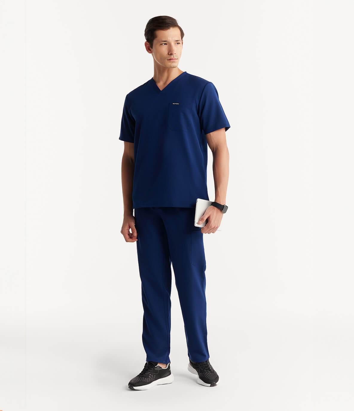 Men Royal Navy 11 Pocket Scrubs Stretch Fabric Util Tech Full Front
