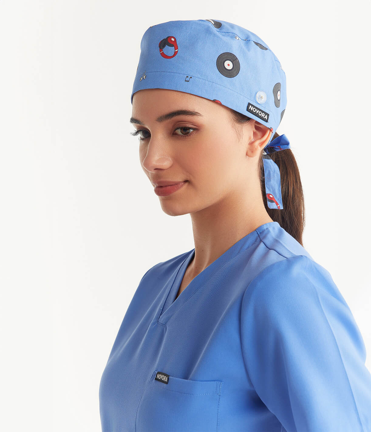 Music Lifestyle Printed Scrub Cap Soft Fabric Left Side Focus