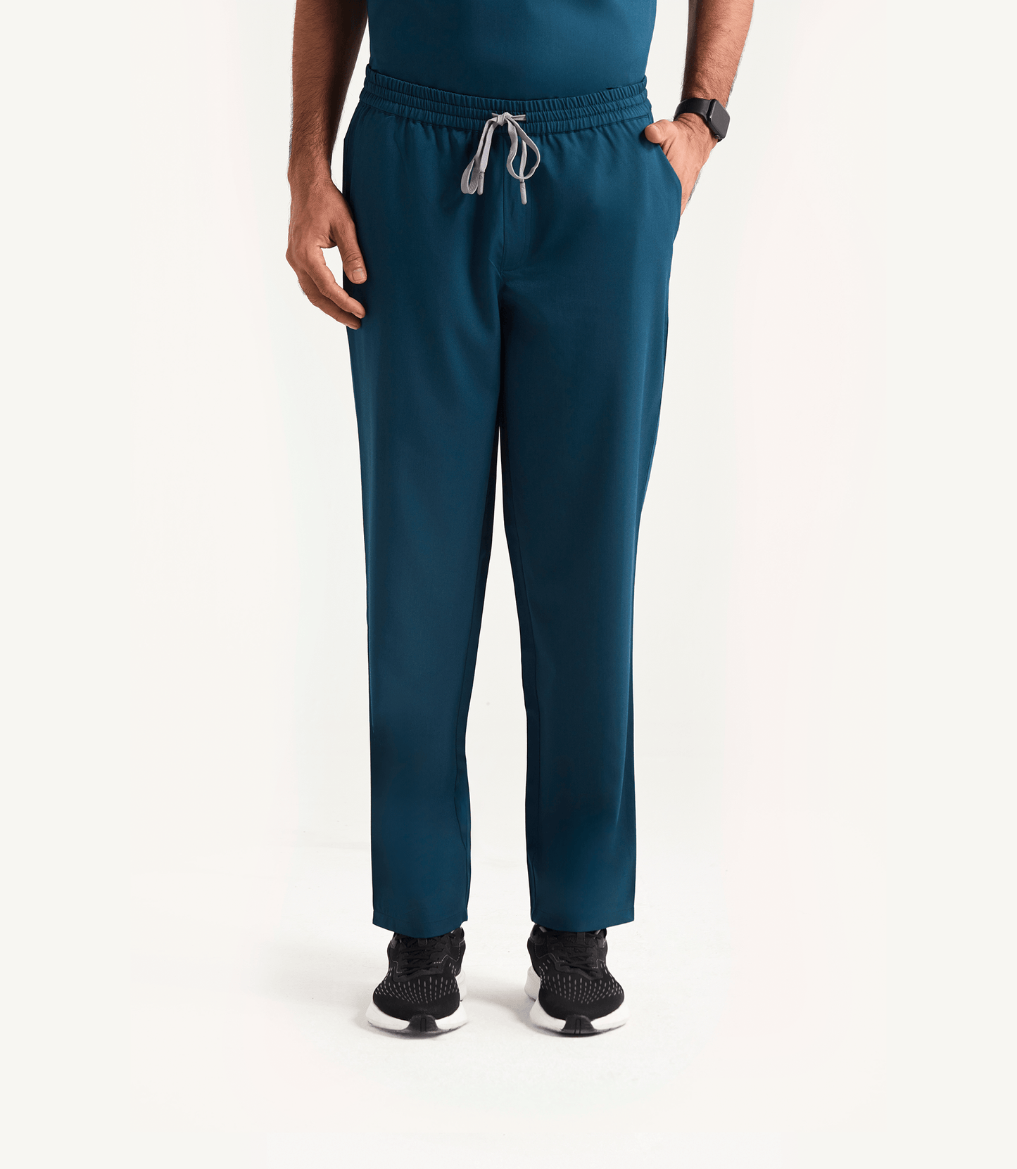 Men Mandarin Technical 5 Pocket Caribbean Blue Scrubs