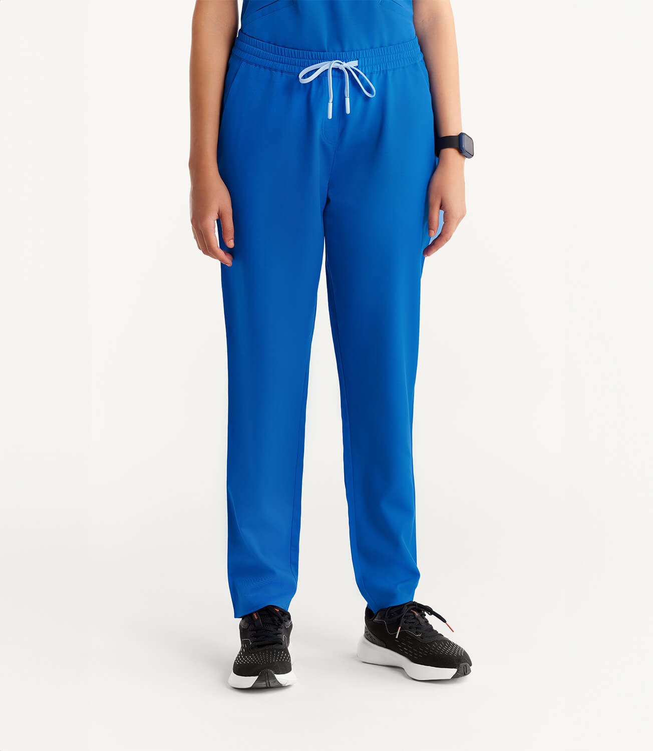 Women Electric Blue 5 Pocket Scrubs Stretch Fabric Technical Bottom Focus