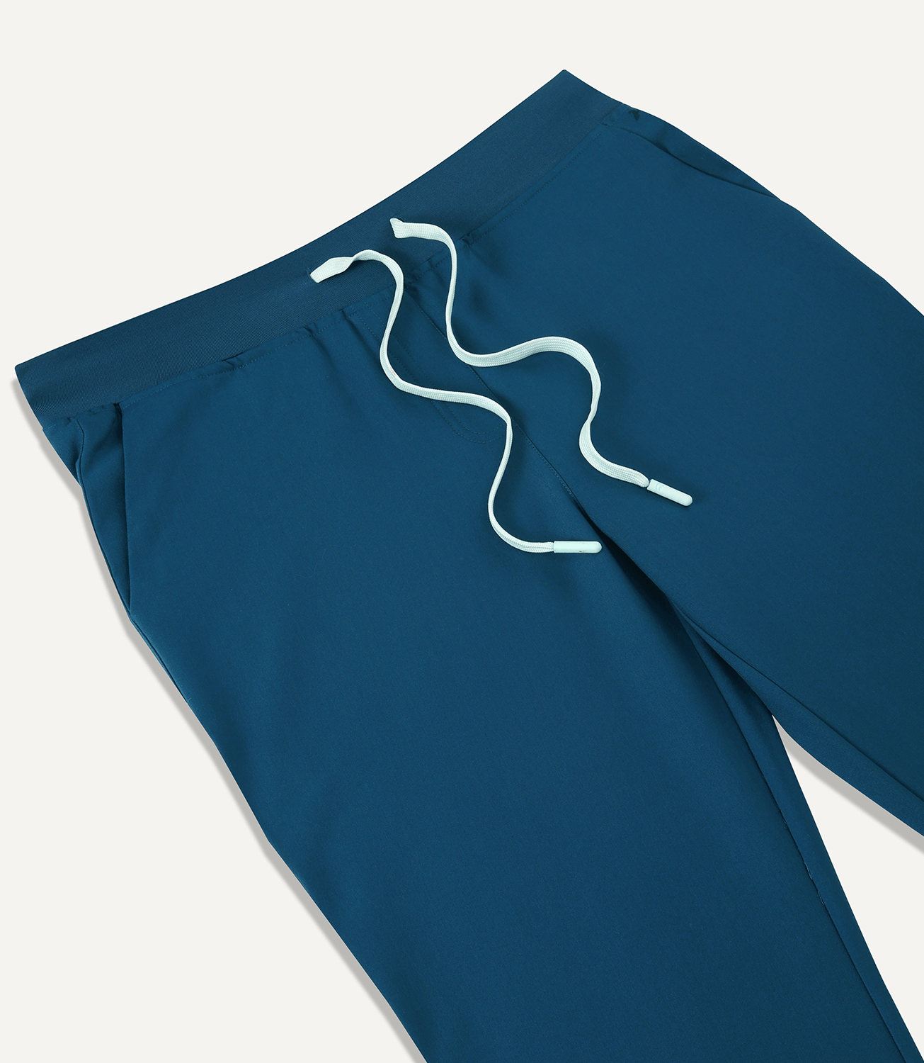 Women Midnight Teal 5 Pocket Tuck In Scrubs Stretch Fabric Eco Tech Waistband Focus