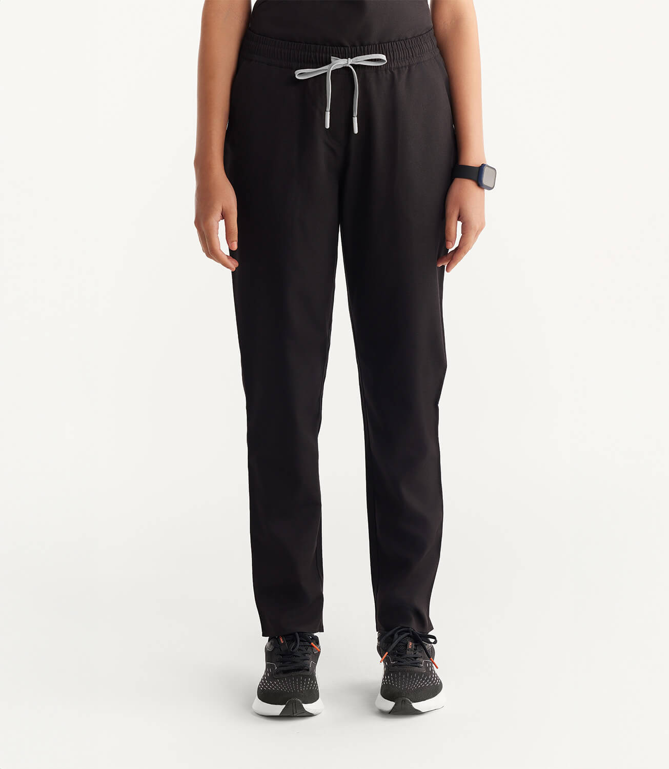 Women Technical 5 Pocket Black Scrubs