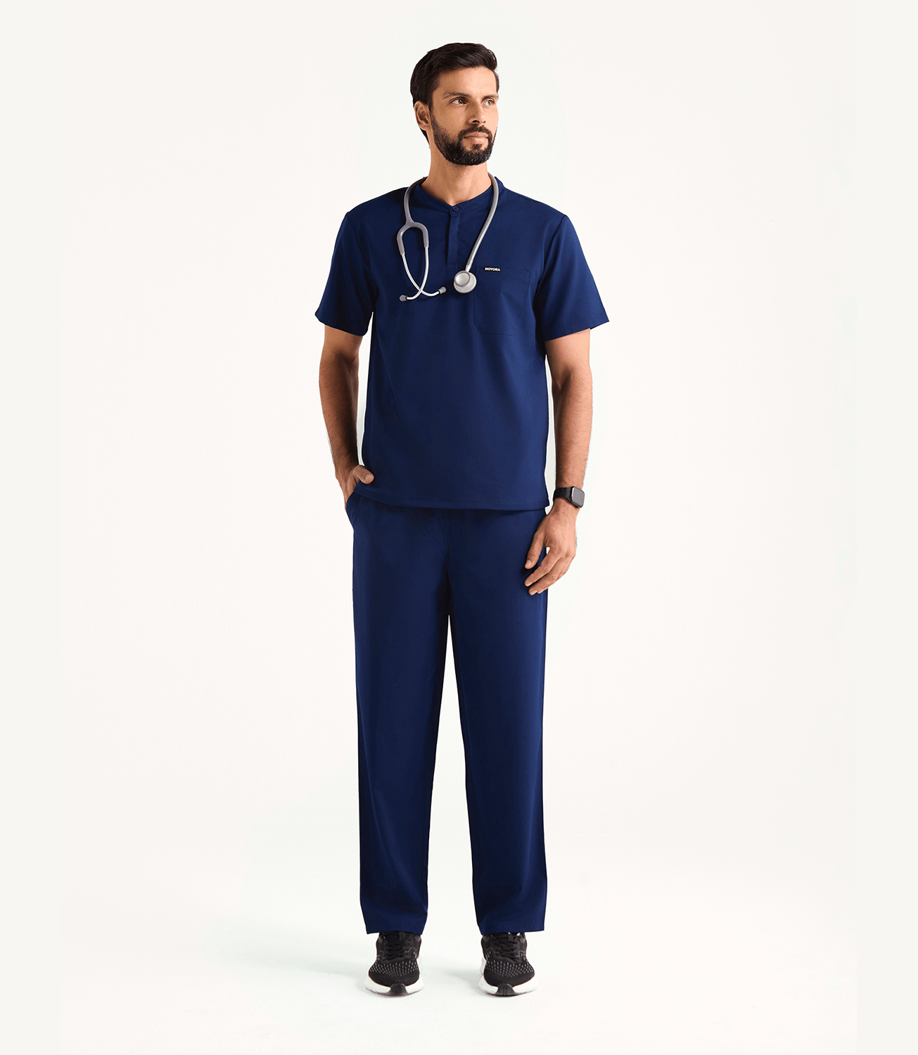 Men Mandarin Technical 5 Pocket Royal Navy Scrubs