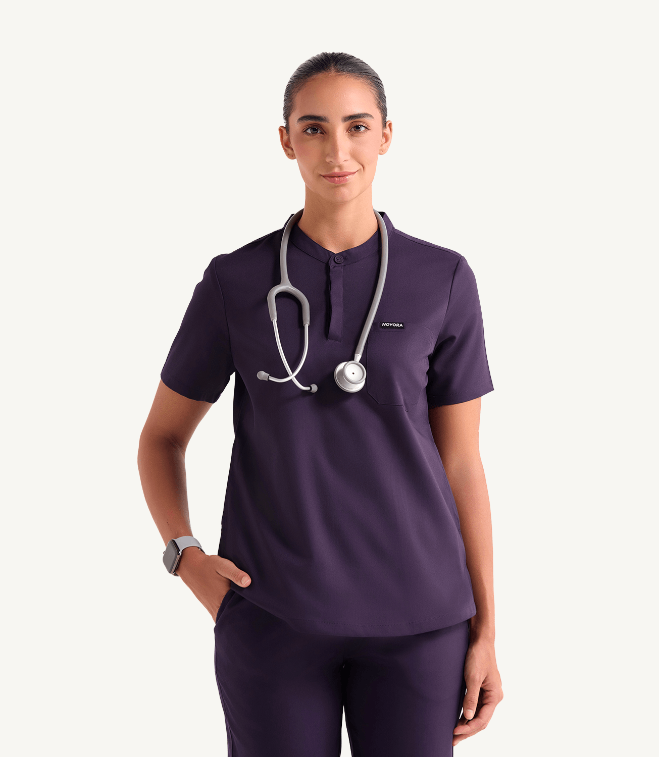Women Mandarin Technical 5 Pocket Galaxy Scrubs