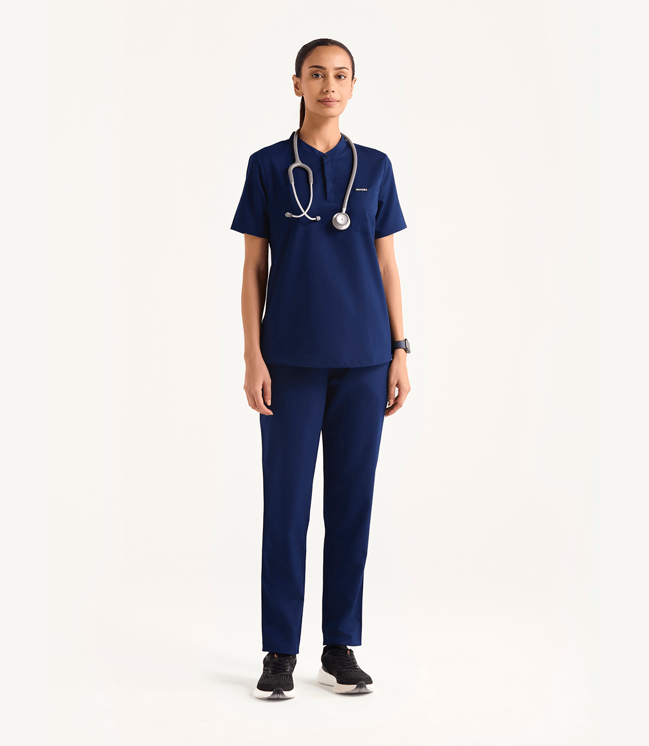 Women Mandarin Royal Navy Technical 5 Pocket Scrub Bottom