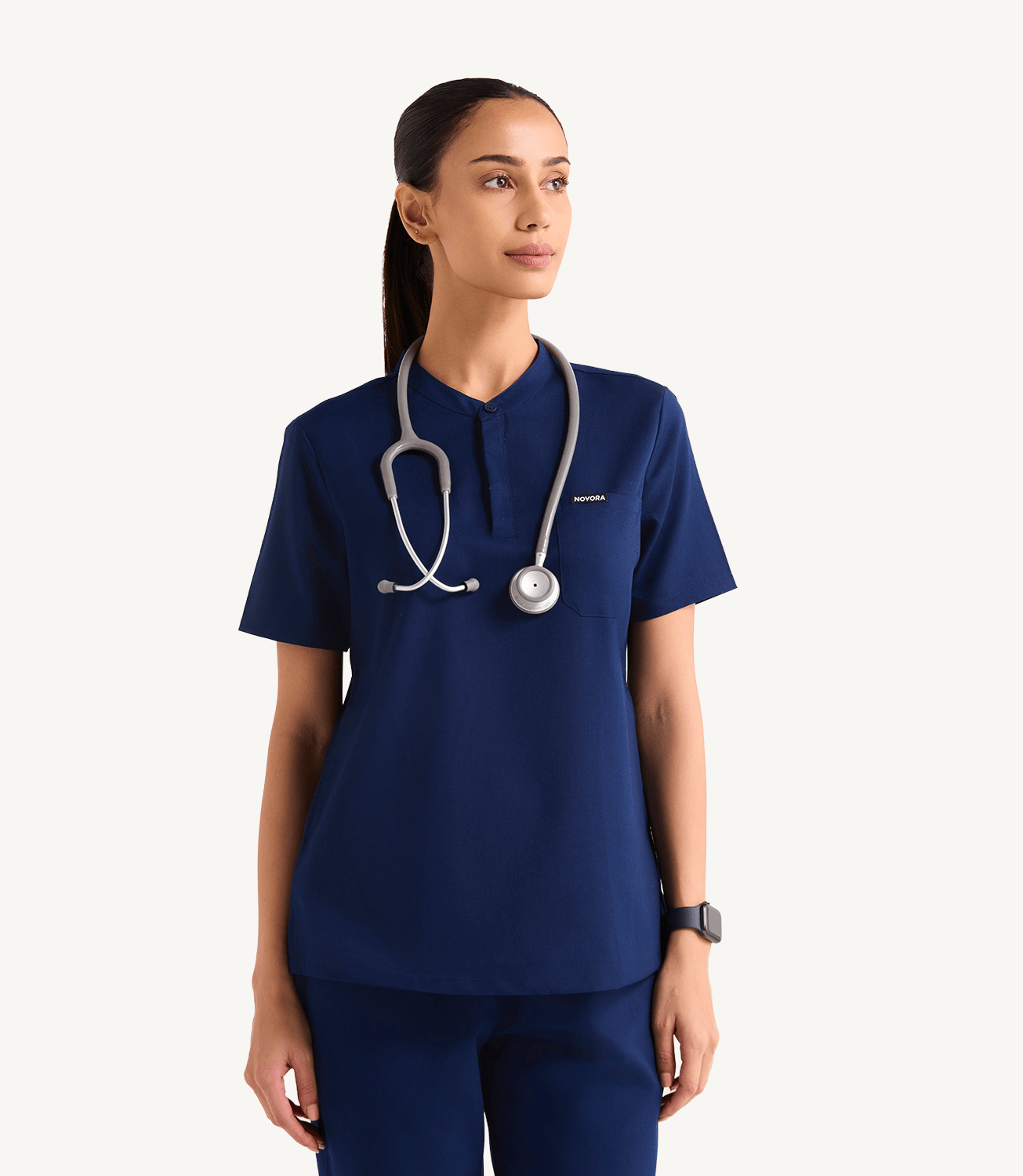 Women Mandarin Technical 5 Pocket Royal Navy Scrubs